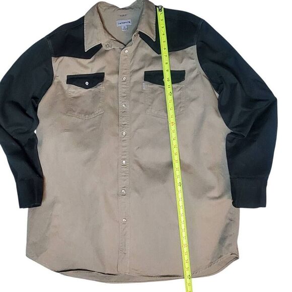 Carhartt Western Style Pearl Snap Heavy Weight Work Shirt Size 3X - Picture 10 of 10